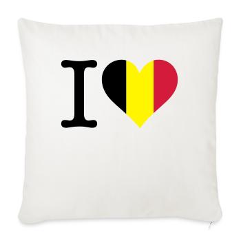 I Love Belgium - Sofa pillowcase 17,3'' x 17,3'' (45 x 45 cm) - natural white - Front