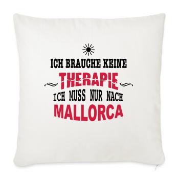 THERAPIE Mallorca SONNE - Sofakissenbezug 45 x 45 cm - Naturweiß  - Vorne