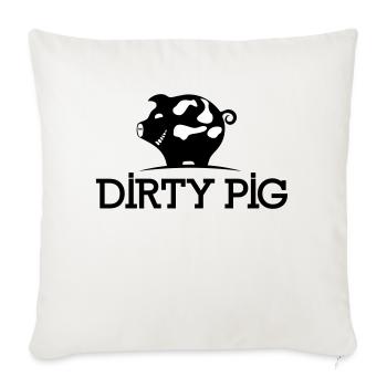 DIRTY PIG - Sofa pillowcase 17,3'' x 17,3'' (45 x 45 cm) - natural white - Front
