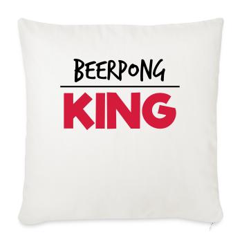 Beerpong King - Sofakissenbezug 45 x 45 cm - Naturweiß  - Vorne