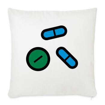 Pillen, Medikamente, Medizin, Drogen - Sofakissenbezug 45 x 45 cm - Naturweiß  - Vorne