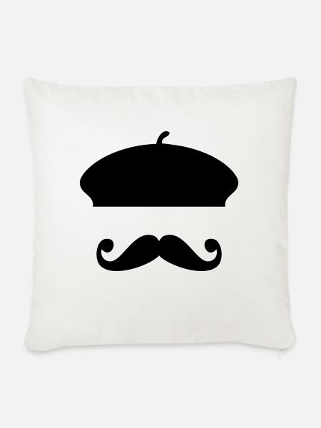 französisch touch - Sofakissenbezug 45 x 45 cm - Naturweiß 