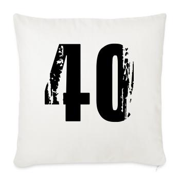 40 - Nummer - Sofakissenbezug 45 x 45 cm - Naturweiß  - Vorne