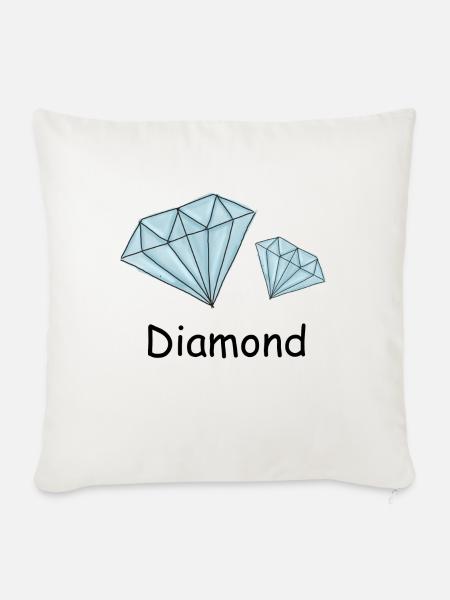 Diamant - Sofakissenbezug 45 x 45 cm - Naturweiß