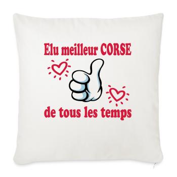 Elu meilleur corse de tous les temps - Housse de coussin décorative 45 x 45 cm - blanc nature - Devant