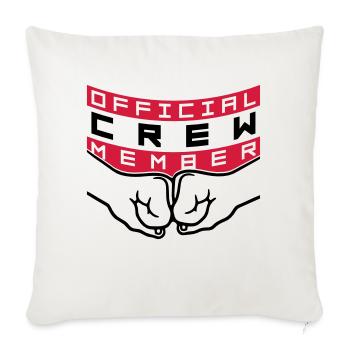 Membre d'équipage officiel - Housse de coussin décorative 45 x 45 cm - blanc nature - Devant