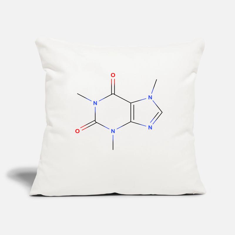 Caffeine Molecule - Colored Structural Formula Sofa pillowcase 17,3'' x 17,3'' (45 x 45 cm)