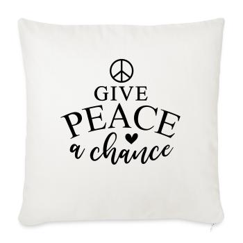 donner une chance à la paix - Housse de coussin décorative 45 x 45 cm - blanc nature - Devant