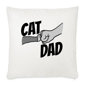 Conception du logo Cat Dad - Housse de coussin décorative 45 x 45 cm - blanc nature - Devant