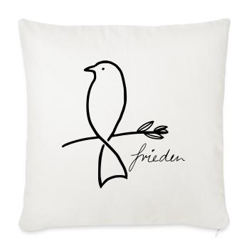 Peace - Sofa pillowcase 17,3'' x 17,3'' (45 x 45 cm) - natural white - Front