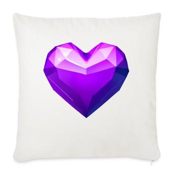 Saint-Valentin Mariage Fiançailles Fête des mères Amour - Housse de coussin décorative 45 x 45 cm - blanc nature - Devant