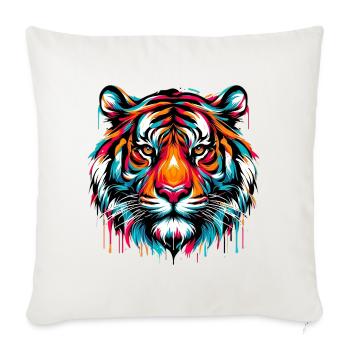 Tiger - Sofakissenbezug 45 x 45 cm - Naturweiß  - Vorne