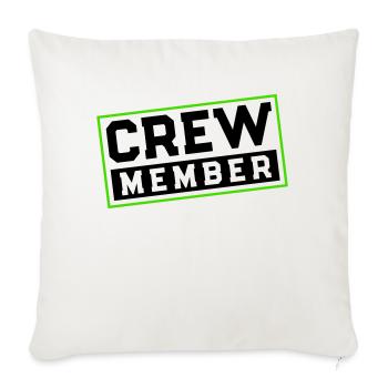 Membre d’équipage - Housse de coussin décorative 45 x 45 cm - blanc nature - Devant