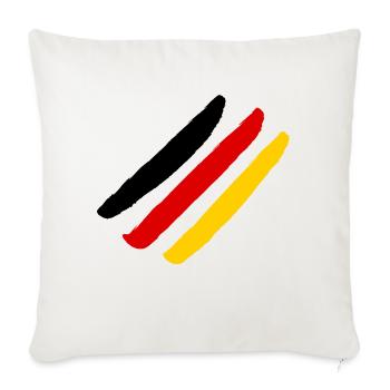 German Flag - Style Stripes - Sofa pillowcase 17,3'' x 17,3'' (45 x 45 cm) - natural white - Front