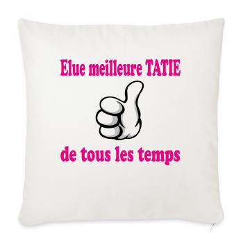 Meilleure TATIE DE TOUS LES TEMPS - Housse de coussin décorative 45 x 45 cm - blanc nature - Devant