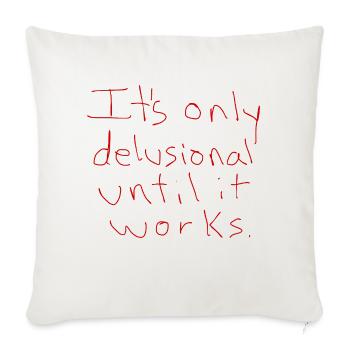 Byellas Imprimé délirant - Housse de coussin décorative 45 x 45 cm - blanc nature - Devant