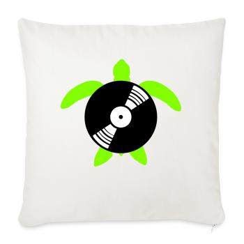 Water Turtle Vinyl Record Music DJ Club - Sofa pillowcase 17,3'' x 17,3'' (45 x 45 cm) - natural white - Front