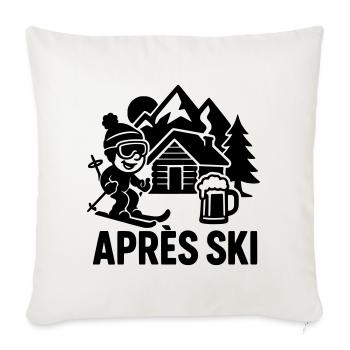 Tenue d’après-ski - Housse de coussin décorative 45 x 45 cm - blanc nature - Devant