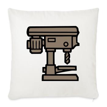 Standbohrmaschine Werkzeug Icon - Sofakissenbezug 45 x 45 cm - Naturweiß  - Vorne