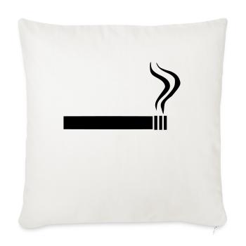 Zigarette - Rauchen - Sofakissenbezug 45 x 45 cm - Naturweiß  - Vorne