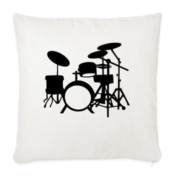 Drums - Sofa pillowcase 17,3'' x 17,3'' (45 x 45 cm) - natural white - Front