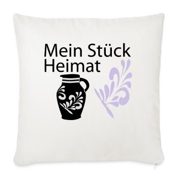 Mein Stück Heimat Bembel - Sofakissenbezug 45 x 45 cm - Naturweiß  - Vorne
