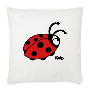 Marienkäfer (c) - Housse de coussin décorative 45 x 45 cm - blanc nature - Devant