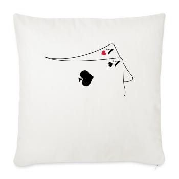 Pocket Aces - Sofa pillowcase 17,3'' x 17,3'' (45 x 45 cm) - natural white - Front