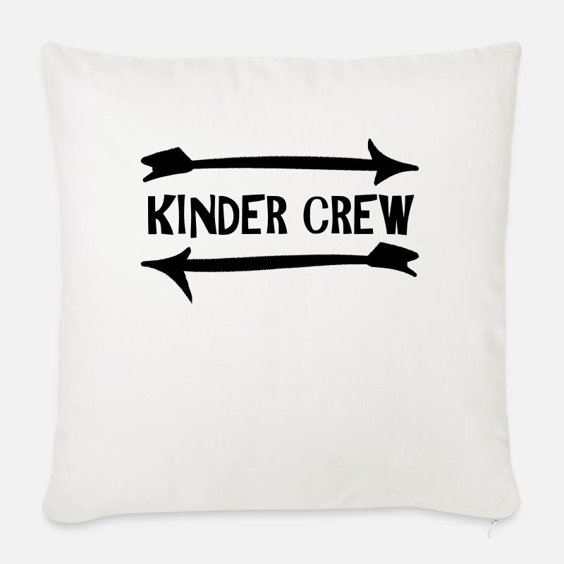 Kinder Crew - Sofakissenbezug 45 x 45 cm - Naturweiß