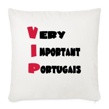 Very important _portugais - Sofa pillowcase 17,3'' x 17,3'' (45 x 45 cm) - natural white - Front