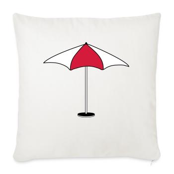 umbrella umbrella sun protection beach sea - Sofa pillowcase 17,3'' x 17,3'' (45 x 45 cm) - natural white - Front