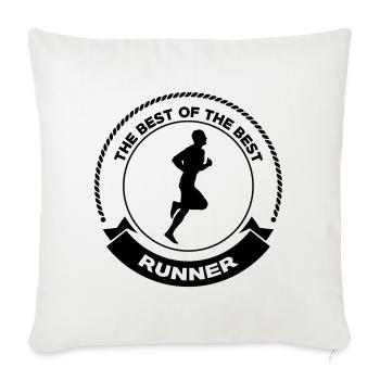 Running / Jogging / Run / Trail / Sport - Sofa pillowcase 17,3'' x 17,3'' (45 x 45 cm) - natural white - Front