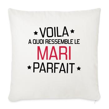 Marriage Wedding Husband Mari Love Mariage Ehemann - Sofa pillowcase 17,3'' x 17,3'' (45 x 45 cm) - natural white - Front
