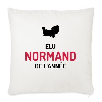 Normandie / Normand / Normande / France - Housse de coussin décorative 45 x 45 cm - blanc nature - Devant
