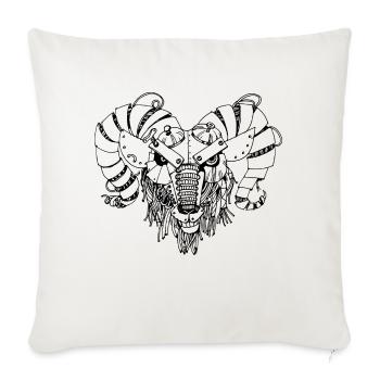 steampank ram - Sofa pillowcase 17,3'' x 17,3'' (45 x 45 cm) - natural white - Front