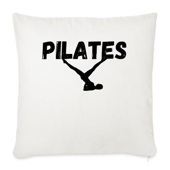 Femme Pilates - Housse de coussin décorative 45 x 45 cm - blanc nature - Devant
