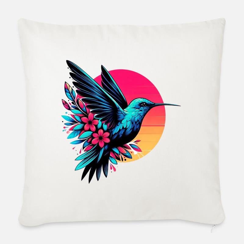 Kolibri - Sofakissenbezug 45 x 45 cm - Naturweiß 