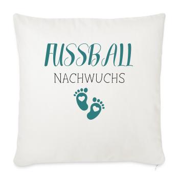 Fußball Nachwuchs - Sofakissenbezug 45 x 45 cm - Naturweiß  - Vorne