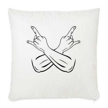 Cool Hands Symbol - Sofa pillowcase 17,3'' x 17,3'' (45 x 45 cm) - natural white - Front