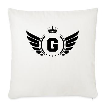 Armoiries G - Housse de coussin décorative 45 x 45 cm - blanc nature - Devant