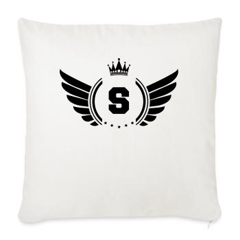 wappen S - Sofakissenbezug 45 x 45 cm - Naturweiß  - Vorne