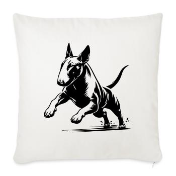 Bull terrier - Sofa pillowcase 17,3'' x 17,3'' (45 x 45 cm) - natural white - Front