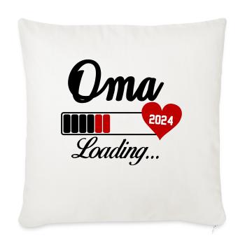 Granny Loading 2024 - Sofa pillowcase 17,3'' x 17,3'' (45 x 45 cm) - natural white - Front