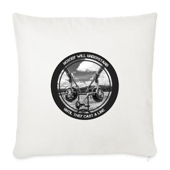 Carp Fishing Passion - Nobody Will Understand - Sofa pillowcase 17,3'' x 17,3'' (45 x 45 cm) - natural white - Front