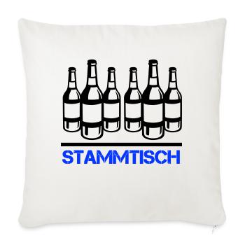 table de tige de bouteille de bière - Housse de coussin décorative 45 x 45 cm - blanc nature - Devant