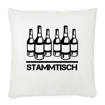 table de tige de bouteille de bière - Housse de coussin décorative 45 x 45 cm - blanc nature - Devant
