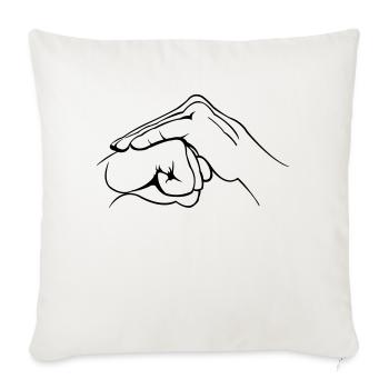 Hand Fist - Sofa pillowcase 17,3'' x 17,3'' (45 x 45 cm) - natural white - Front