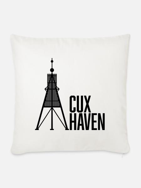 Cuxhaven Kugelbarke - Sofakissenbezug 45 x 45 cm - Naturweiß