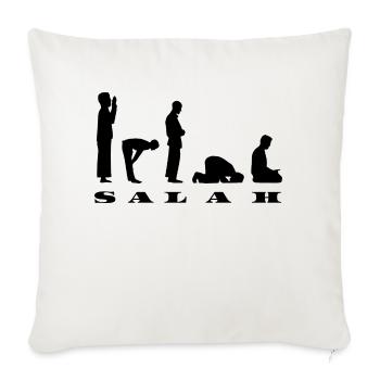 Salah Prayer Silhouette Design - Sofa pillowcase 17,3'' x 17,3'' (45 x 45 cm) - natural white - Front