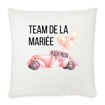Bride's Team - Wedding Car - Sofa pillowcase 17,3'' x 17,3'' (45 x 45 cm) - natural white - Front
